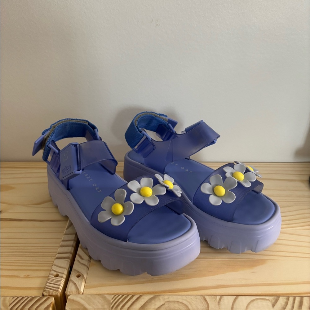 Melissa x Lazy Oaf Blue Kick Off Sandals